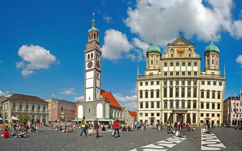 Augsburg Rathausplatz old town