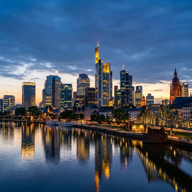 Frankfurt am Main skyline financial district