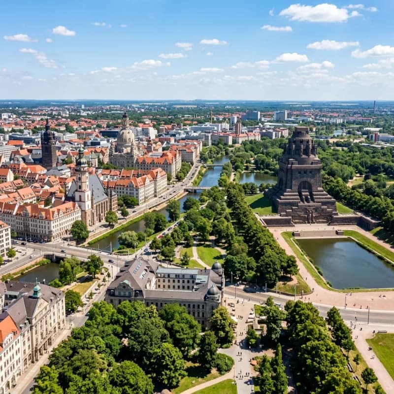 Leipzig Völkerschlachtdenkmal city center