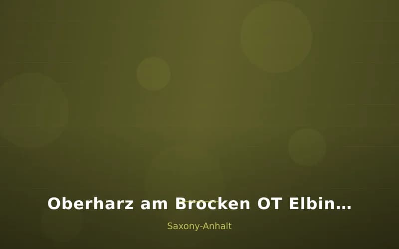 Oberharz am Brocken OT Elbingerode – Stadtansicht Saxony-Anhalt