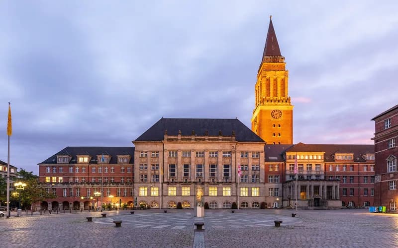 Kiel harbor university city skyline