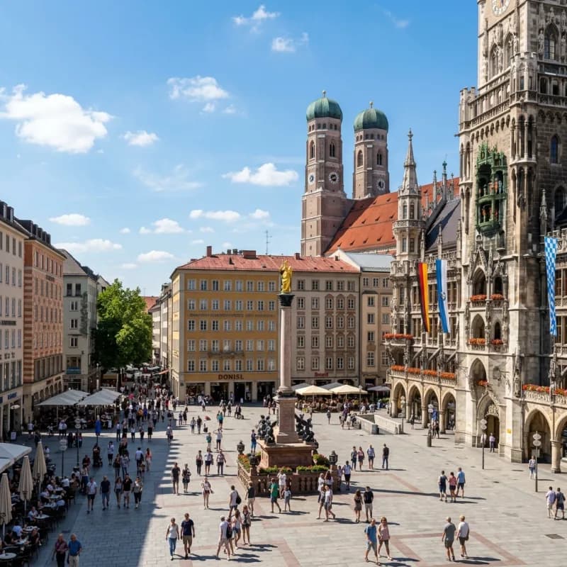 Munich Marienplatz Frauenkirche old town