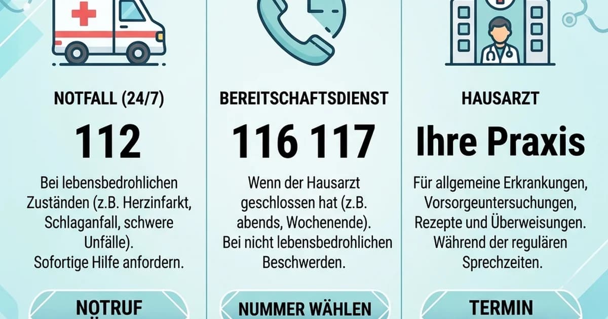 Orientierung zwischen Notfall, Bereitschaftsdienst und Hausarzt